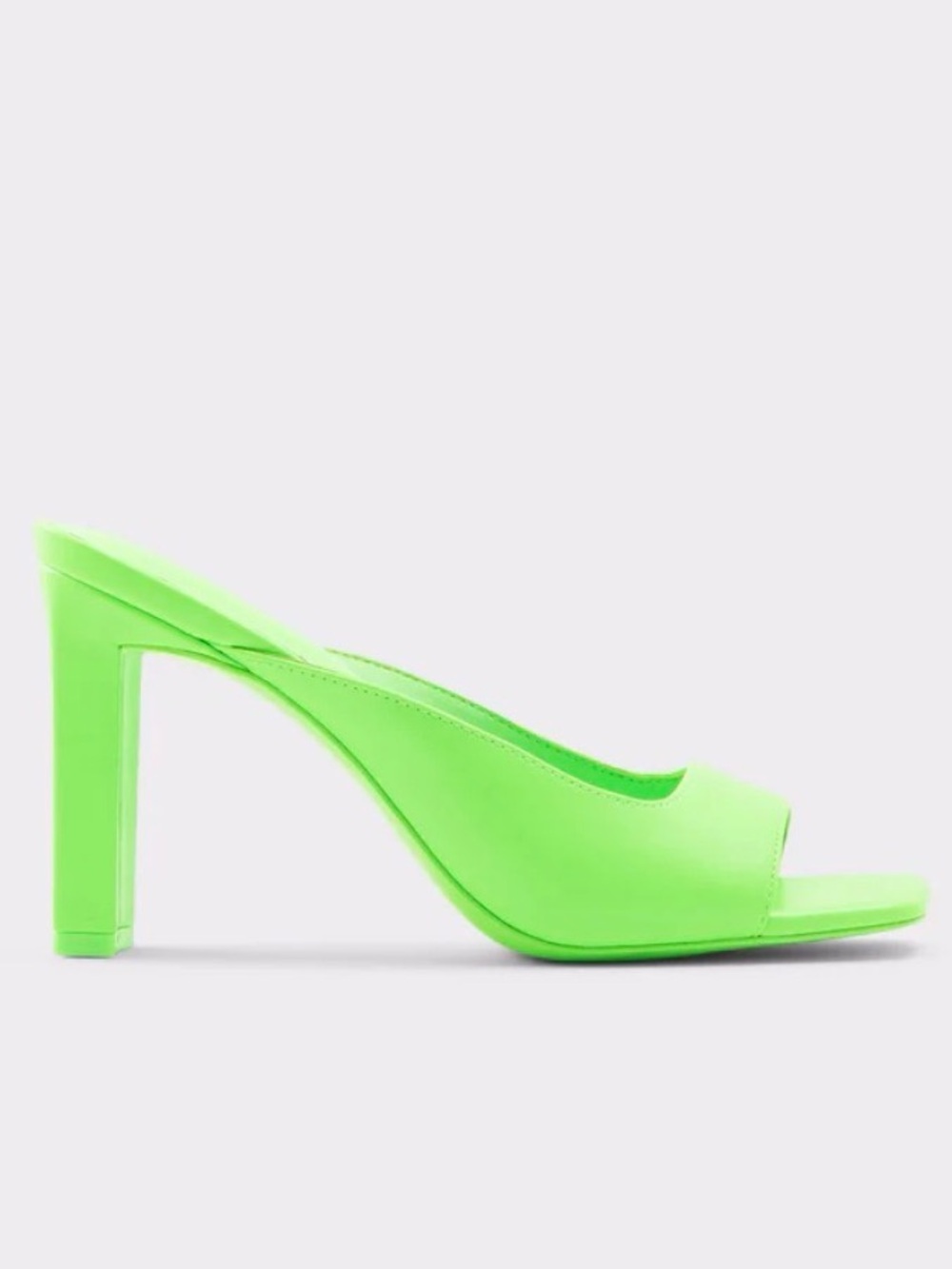 Aldo Neon Green Slip-On High Heel Mule